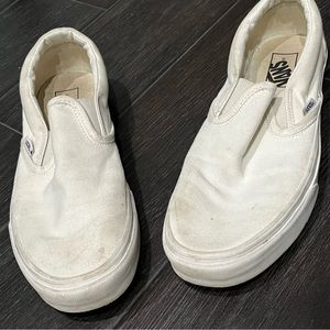 Simple white slip on vans